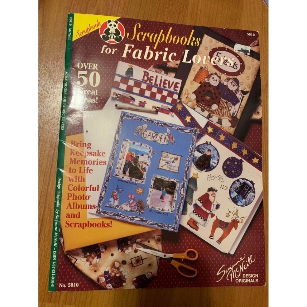 Vintage 1997 Scrapbooks for Fabric Lovers 5010 Craft book Suzanne McNeill Design